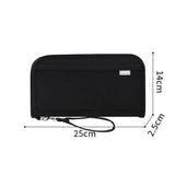 NNEDSZ Black Portable RFID Blocking Travel Passport Holder with Large Capacity