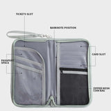 NNEDSZ Grey Portable RFID Blocking Travel Passport Holder with Large Capacity