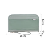 NNEDSZ Green Portable RFID Blocking Travel Passport Holder with Large Capacity