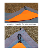 NNEDSZ Green And Grey Portable Waterproof Camping Mat - Foldable Picnic and Beach Blanket