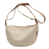 NNEDSZ Black With Colored Suspenders Large Capacity Canvas Shoulder Bag - Casual Crossbody Dumpling Bag