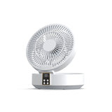 NNEDSZ White Remote-Control Wall-Mount Foldable Mini USB Fan with Night Light and Digital Display