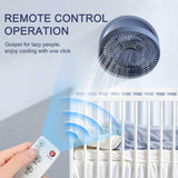 NNEDSZ Dark Blue Remote-Control Wall-Mount Foldable Mini USB Fan with Night Light and Digital Display