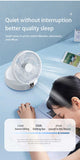 NNEDSZ Dark Green Remote-Control Wall-Mount Foldable Mini USB Fan with Night Light and Digital Display