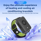 NNEDSZ Black Wearable Cooling and Heating Wristband - Mini Wearable Air Conditioner for Instant Heat or Cool Relief with USB Fast Charging