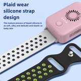 NNEDSZ Black Wearable Cooling and Heating Wristband - Mini Wearable Air Conditioner for Instant Heat or Cool Relief with USB Fast Charging