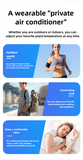 NNEDSZ Black Wearable Cooling and Heating Wristband - Mini Wearable Air Conditioner for Instant Heat or Cool Relief with USB Fast Charging