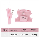 NNEDSZ Size S Pink Pet Cooling Harness  LED Lights & Leash - Summer Relief for Small Dogs and Cats