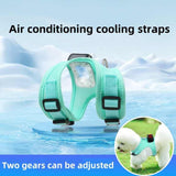 NNEDSZ Size M Green Pet Cooling Harness  LED Lights & Leash - Summer Relief for Small Dogs and Cats