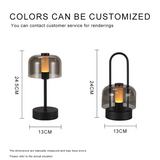 NNEDSZ Black Portable Rechargeable LED Lantern – Touch Control, Adjustable Brightness, USB Charging