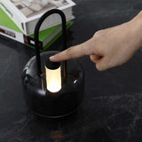 NNEDSZ Brown Portable Rechargeable LED Lantern - Touch Control, Adjustable Brightness, USB Charging