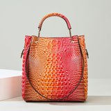 NNEDSZ Dazzling Powder Elegant Embossed PU Leather Tote Bag for Women - Large Capacity Handbag with Inner Pouch
