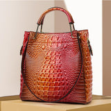 NNEDSZ Dazzling Orange Elegant Embossed PU Leather Tote Bag for Women - Large Capacity Handbag with Inner Pouch