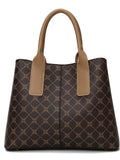 NNEDSZ Light Brown And Brown Retro Fashion Handbag - Elegant Tote with Large Capacity for Work and Daily Use