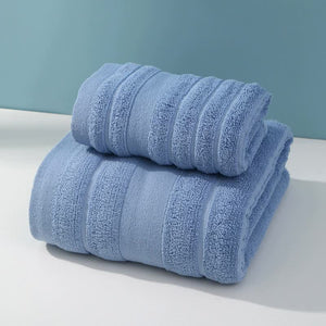 NNEDSZ Blue Premium Soft Cotton Towels Set – Absorbent, Quick-Dry, Comfortable and Durable, Available in Multiple Colors