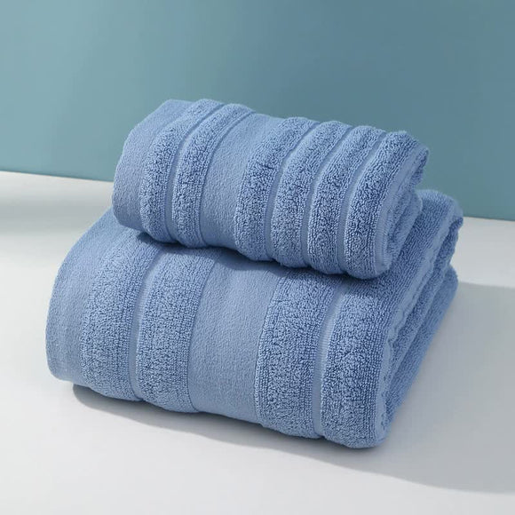 NNEDSZ Blue Premium Soft Cotton Towels Set – Absorbent, Quick-Dry, Comfortable and Durable, Available in Multiple Colors