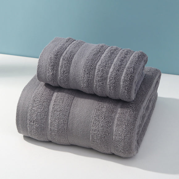 NNEDSZ Dark gray Premium Soft Cotton Towels Set Absorbent, Quick-Dry, Comfortable and Durable, Available in Multiple Colors