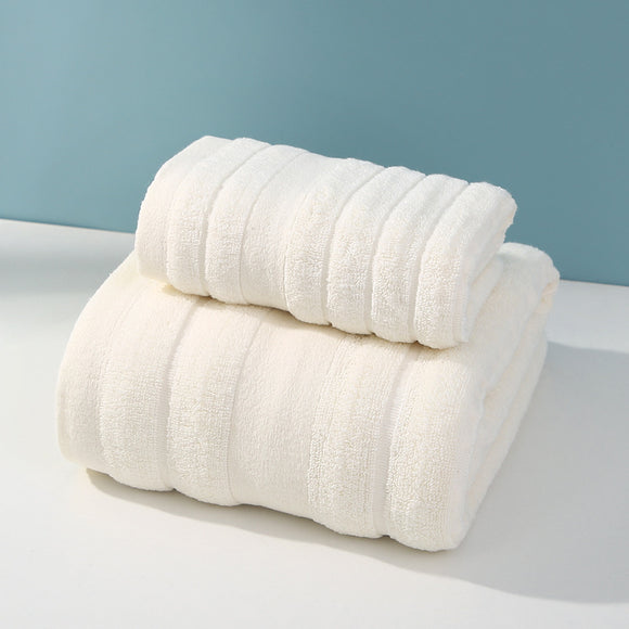 NNEDSZ Beige Premium Soft Cotton Towels Set Absorbent, Quick-Dry, Comfortable and Durable, Available in Multiple Colors