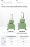 NNEDSZ Mint Green 18-Inch Lightweight Carry-On Luggage - Waterproof & Anti-Theft Suitcase with Silent Universal Wheels