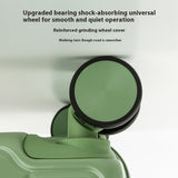 NNEDSZ Olive Green 18-Inch Lightweight Carry-On Luggage - Waterproof & Anti-Theft Suitcase with Silent Universal Wheels