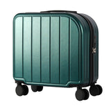 NNEDSZ Dark Green 18-Inch Lightweight Carry-On Luggage - Waterproof & Anti-Theft Suitcase with Silent Universal Wheels