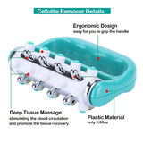 NNEDSZ 2PCS Blue Handheld Roller Massager - Mini Five-Row Manual Muscle Relaxation Tool for Acupressure and Stress Relief