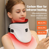 NNEDSZ Electric Heated Neck Massager with Carbon Fiber Infrared Therapy & Customizable Temperatures