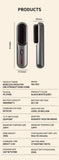 NNEDSZ Gray Rechargeable Portable Ionic Hair Straightening Comb - USB Wireless Travel Hair Style