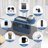 NNEDSZ Light Blue Multi-Functional Silicone Couch Cup Holder with Storage Organizer | Durable and Creative Armrest Tray