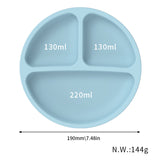 NNEDSZ Beige 013# Silicone Baby Feeding Set - Suction Plate, Bib, Cup & Utensils | BPA-Free Baby Tableware