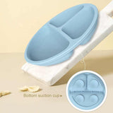 NNEDSZ Beige 013# Silicone Baby Feeding Set - Suction Plate, Bib, Cup & Utensils | BPA-Free Baby Tableware