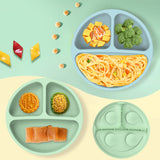 NNEDSZ Beige 013# Silicone Baby Feeding Set - Suction Plate, Bib, Cup & Utensils | BPA-Free Baby Tableware