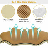 NNEDSZ Portable Kneading Neck and Shoulder Massager with Heat - Four-Button Design, Beige