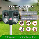 NNEDSZ SJZ668A Solar-Powered Ultrasonic Animal Repellent with Motion Sensor & LED Flashing Lights