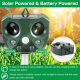 NNEDSZ SJZ668A Solar-Powered Ultrasonic Animal Repellent with Motion Sensor & LED Flashing Lights