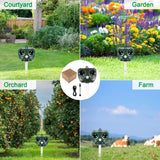 NNEDSZ SJZ668A Solar-Powered Ultrasonic Animal Repellent with Motion Sensor & LED Flashing Lights