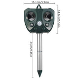 NNEDSZ SJZ668A Solar-Powered Ultrasonic Animal Repellent with Motion Sensor & LED Flashing Lights