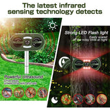 NNEDSZ Solar-Powered Ultrasonic Animal Repellent - Outdoor, Waterproof Pest Deterrent for Rodents, Birds, and More