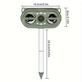NNEDSZ Solar-Powered Ultrasonic Animal Repellent - Outdoor, Waterproof Pest Deterrent for Rodents, Birds, and More