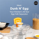 NNEDSZ Dunk N’ Egg - Fun and Innovative Basketball-Themed Egg Yolk Separator for Your Kitchen