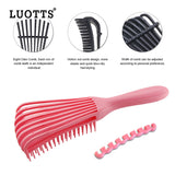 NNEDSZ 3PCS Green Octopus-Style Detangling Brush - 8 Flexible Arms for Effortless Hair Styling