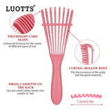 NNEDSZ 3PCS Blue Octopus-Style Detangling Brush - 8 Flexible Arms for Effortless Hair Styling
