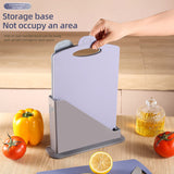 NNEDSZ Double-Sided Antibacterial Kitchen Chopping Board Set with Non-Slip Base and Food-Specific Tabs - 3-Piece Set