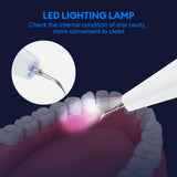 NNEDSZ 3-Speed Ultrasonic Electric Dental Cleaner with LED Light and Type-C Charging - Professional Plaque Remover Kit