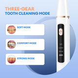 NNEDSZ 3-Speed Ultrasonic Electric Dental Cleaner with LED Light and Type-C Charging - Professional Plaque Remover Kit