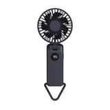 NNEDSZ Navy Blue Portable Handheld Fan with 2000mAh Battery - 3-in-1 Design for Desk, Handheld, and Hanging Use (Model Q3)