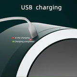 NNEDSZ Pink LED Vanity Makeup Organizer with Partition Storage and Touch-Control Mirror - Large Capacity Cosmetic Box