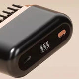 NNEDSZ Pink Wireless Hair Straightening Brush with Adjustable Temperature - Model HK-118