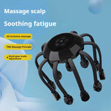 NNEDSZ Black Upgraded B model [5 modes + vibration + timing + red light]  Multifunctional Electric Head Massager with 14 Nodes- Scalp Stress Relief