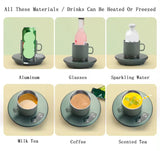NNEDSZ Pink Multifunctional Cooling and Heating Cup with Mug - 10W Rapid Temperature Adjustment